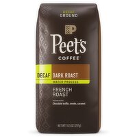 Peets Coffee Coffee, Ground, Dark Roast, French Roast, Decaf - 10.5 Ounce